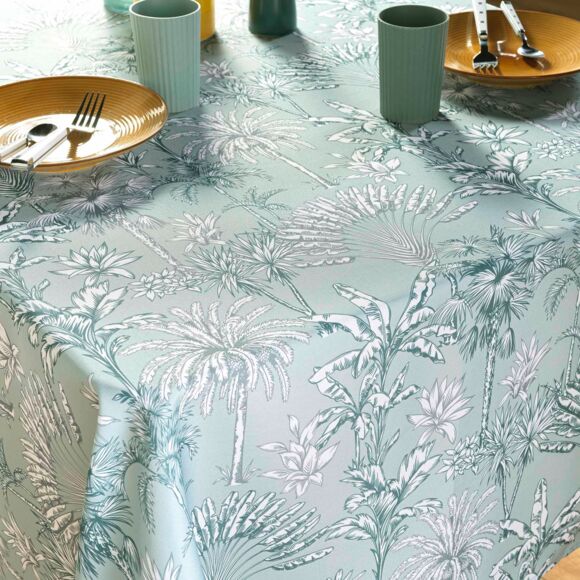 Nappe Rectangle (145 x 240 cm) Canarie Sauge, Polyester ImprimŽ