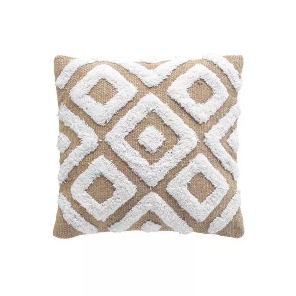 Funda de cojín cuadrada yute (40 x 40 cm) Damia Beige
