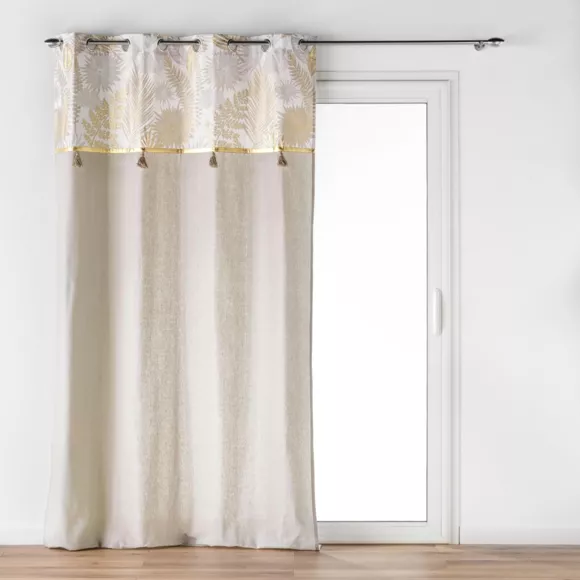 Polycotton gordijn (140 x 240 cm) Melisse Beige