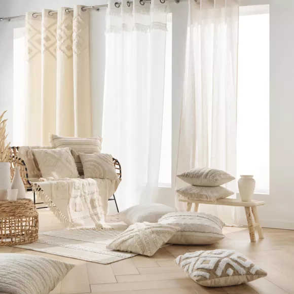 Plaid ˆ Franges (125 x 150 cm) Inca, Coton & Polyester TuftŽ
