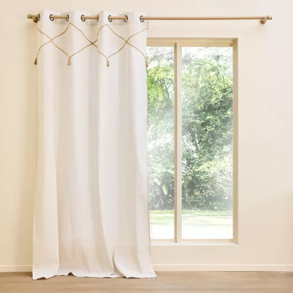 Polycotton gordijn (140 x 240 cm) Lacia Beige