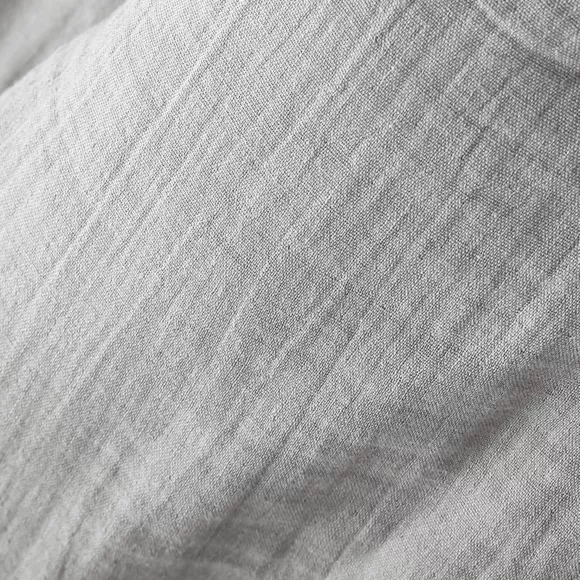 Rideau gaze de coton ajustable (280 x max 300 cm) Gaïa Gris nuage