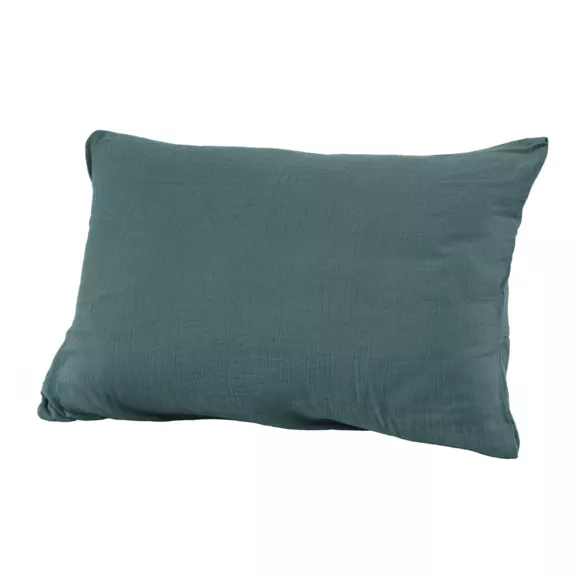 Federa rettangolare garza di cotone (L70 cm) Gaïa Blu anatra 3