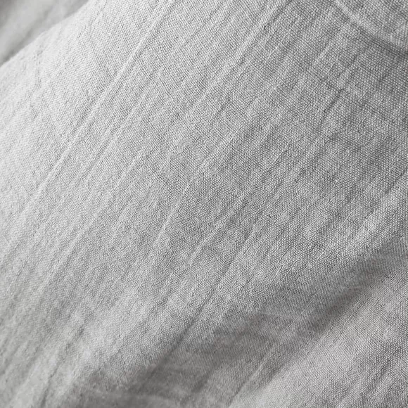 Nappe ronde gaze de coton (180 cm) Gaïa Gris nuage