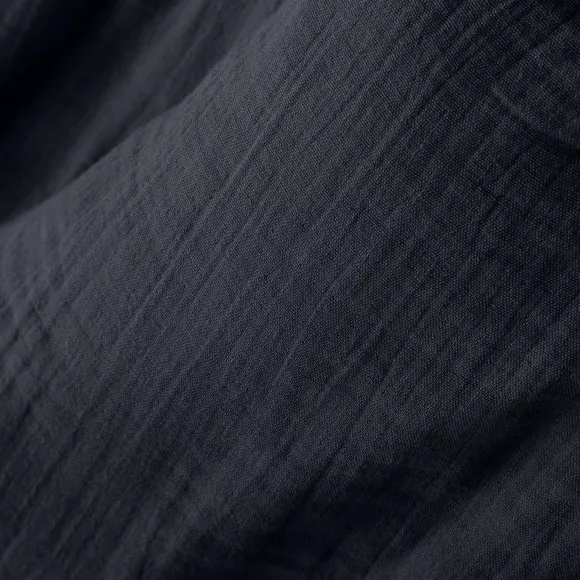 Nappe ronde gaze de coton (180 cm) Gaïa Bleu nuit