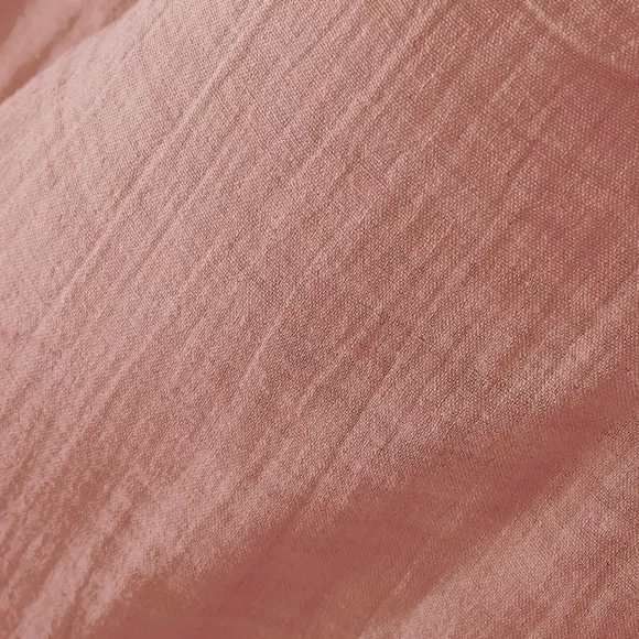 Funda para almohada rectangular en en gasa de algodón (L70 cm) Gaïa Rosa durazno 2
