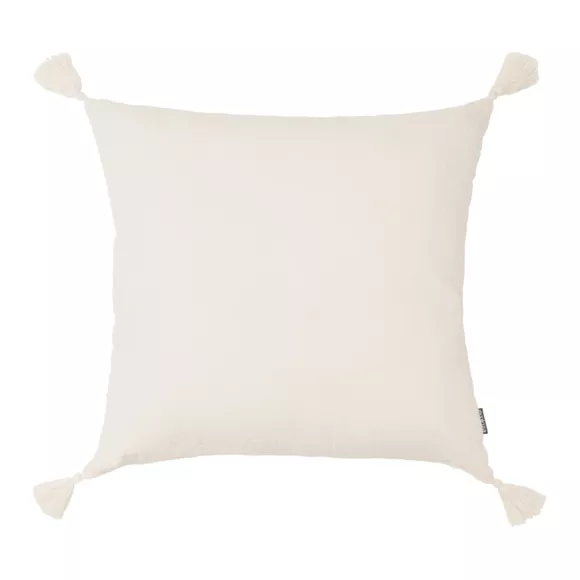 Cuscino quadrato in garza di cotone (60 x 60 cm) Gaïa Beige pampa