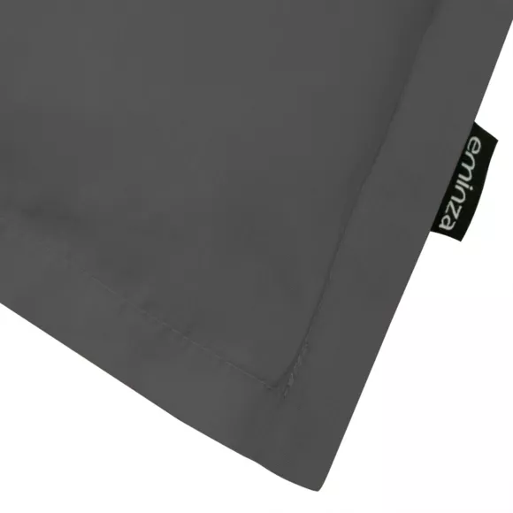 Funda de almohada rectangular de percal de algodÃ³n (80 cm) Cali Gris antracita