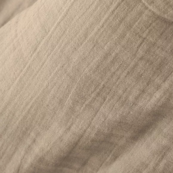 EM - Drap housse 160 x 200 cm Gaze de coton unie GAìA Ficelle