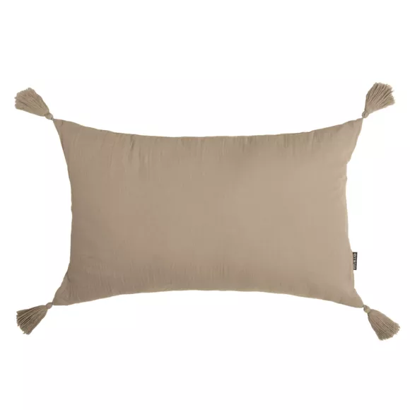 Cojín rectangular de gasa de algodón (40 x 60 cm) Gaïa Marrón cuerda