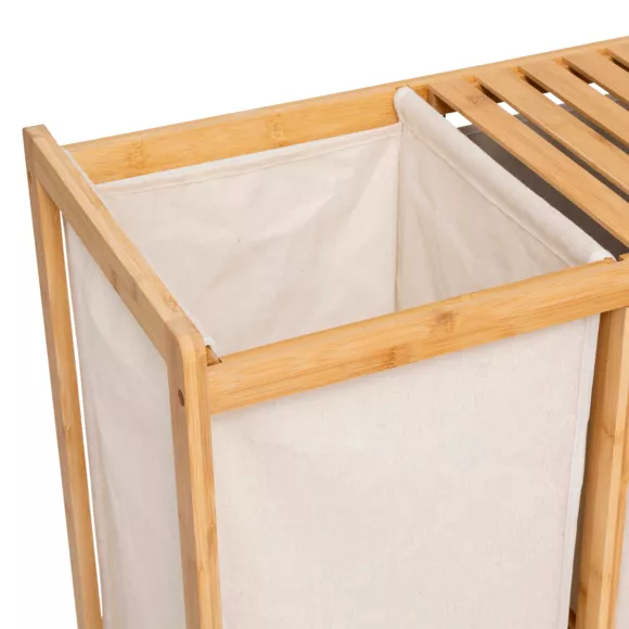 Aufbewahrungsmöbel 2 Boxen und ein Wäschekorb (82 x H78,5 cm) Tidy Box Ecru