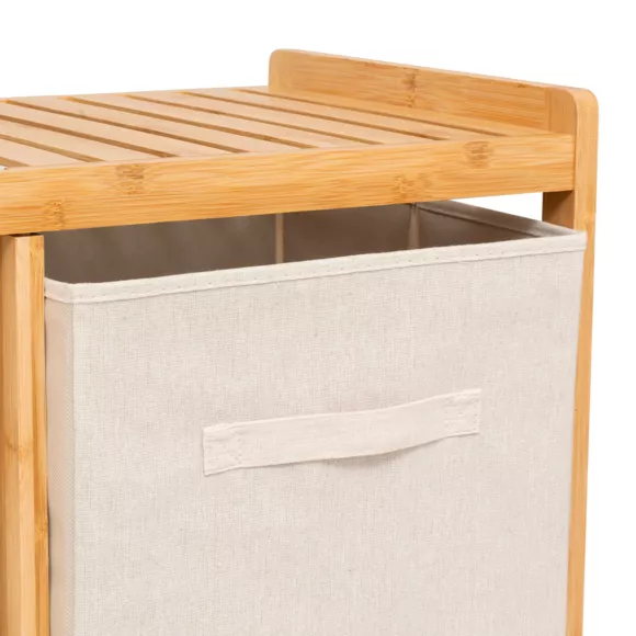 Aufbewahrungsmöbel 2 Boxen und ein Wäschekorb (82 x H78,5 cm) Tidy Box Ecru