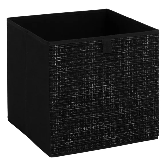 Panier de rangement (31 x 31 cm) Tweed Noir