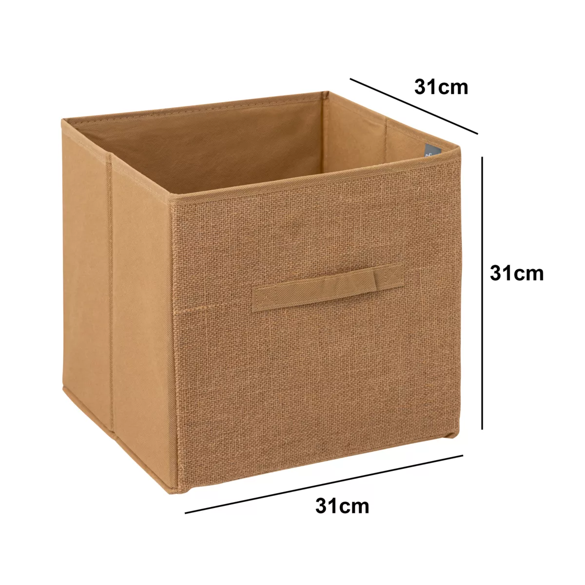 Faltbox Jutestoff (31 x 31 cm) Mix Beige