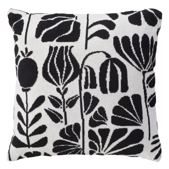 Coussin carré polycoton (40 x 40 cm) Perry Noir