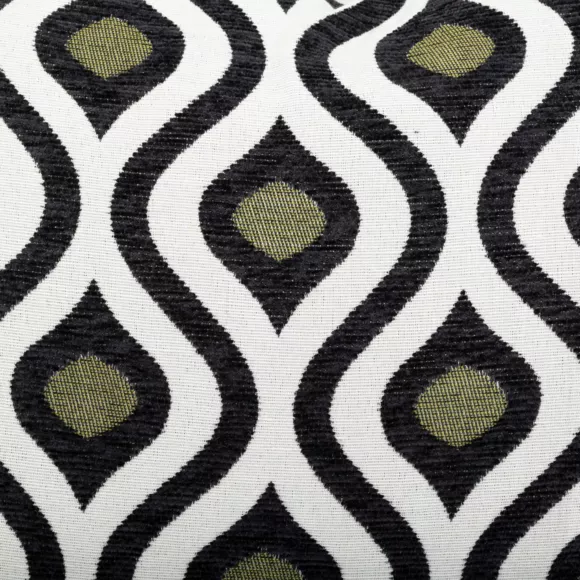 Cojín rectangular polyalgodón (35 x 58 cm) Twist Negro