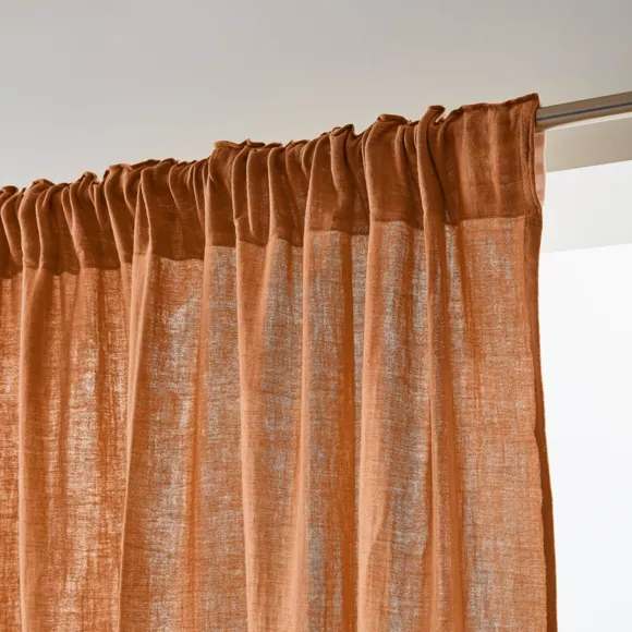 Tenda con passanti nascosti (180 x 240 cm) Gaïa Albicocca