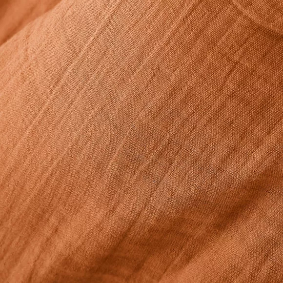 Nappe rectangulaire gaze de coton (150 x 350 cm) Gaïa Abricot