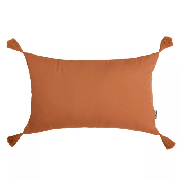 Cojín rectangular de gasa de algodón (40 x 60 cm) Gaïa Albaricoque