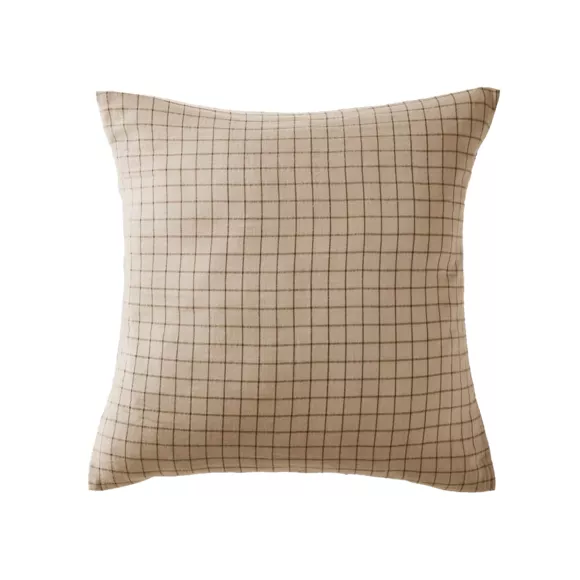 Funda de almohada cuadrada gasa de algodón (60 x 60 cm) Gaïa Mix Marrón cuerda