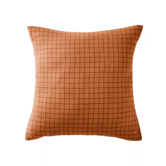 Taie d'oreiller carrée gaze de coton (60 x 60 cm) Gaïa Mix Abricot