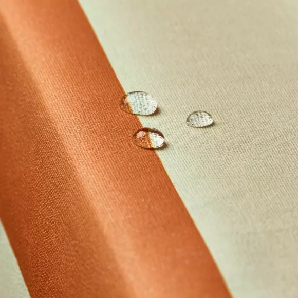 Rechthoekig gecoat katoenen tafelkleed (150 x 250 cm) Clementine Oranje