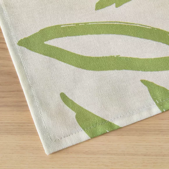 Mantel rectangular de algodón revestido (150 x 250 cm) Galice Verde eucalipto
