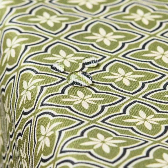Rechthoekig gecoat katoenen tafelkleed (150 x 250 cm) Gloria Groen