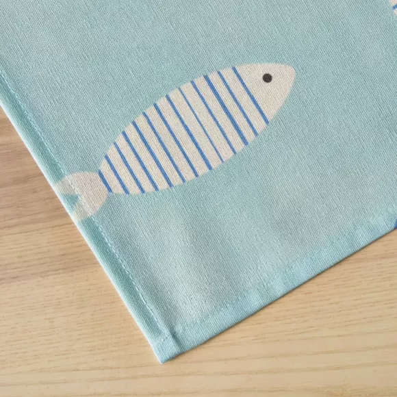 EM - Nappe en coton enduit 150 x 350 cm FISH