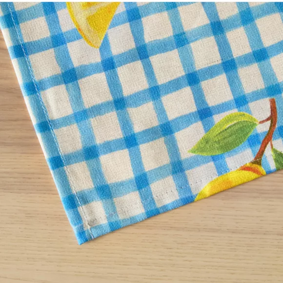 Tischdecke rechteckig Baumwolle beschichtet (150 x 250 cm) Menton Blau