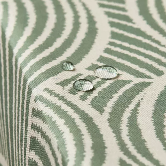 EM - Nappe en coton enduit 150 x 350 cm SARAH vert eucalyptus
