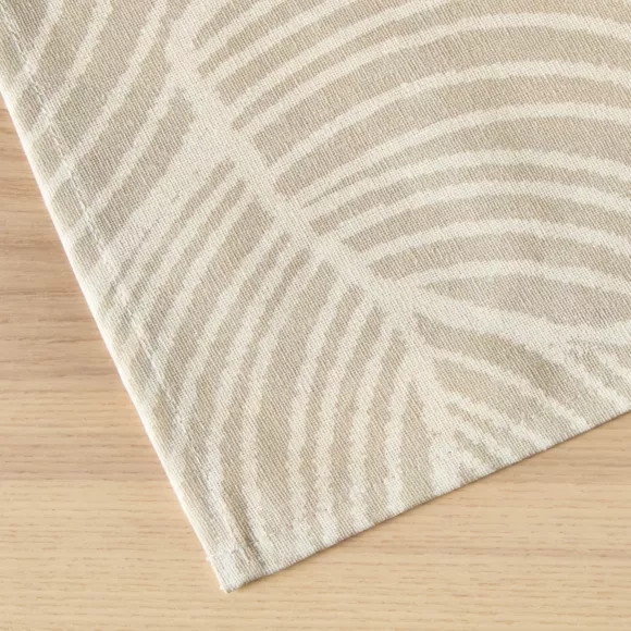 Tischdecke rechteckig Baumwolle beschichtet (150 x 250 cm) Sarah Beige
