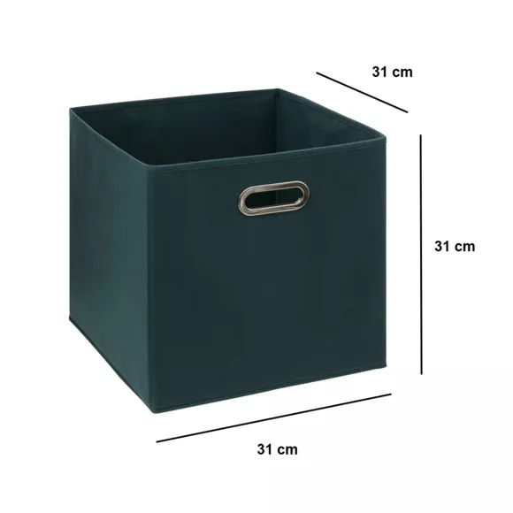 Opbergbox (31 x 31 cm) Helena Petrol blauw