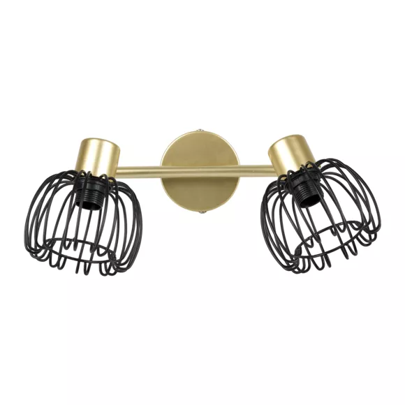 Deckenspot 2-flammig verstellbar Metall (13 x 17 cm) Loft Gold