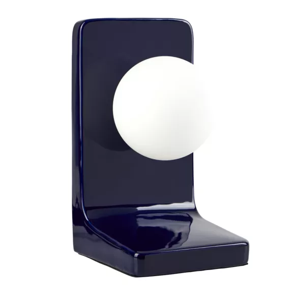 Lampe à poser céramique (H23 cm) Walter Bleue