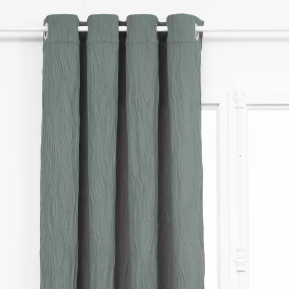 Cortina con efecto plisado (135 x 260 cm) Maely Azul
