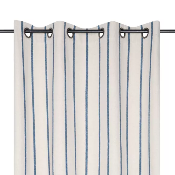 Rideau toile de coton (135 x 260 cm) Ocealys Bleu marine