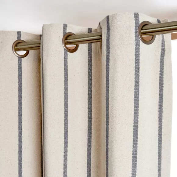 Rideau toile de coton (135 x 260 cm) Ocealys Gris anthracite