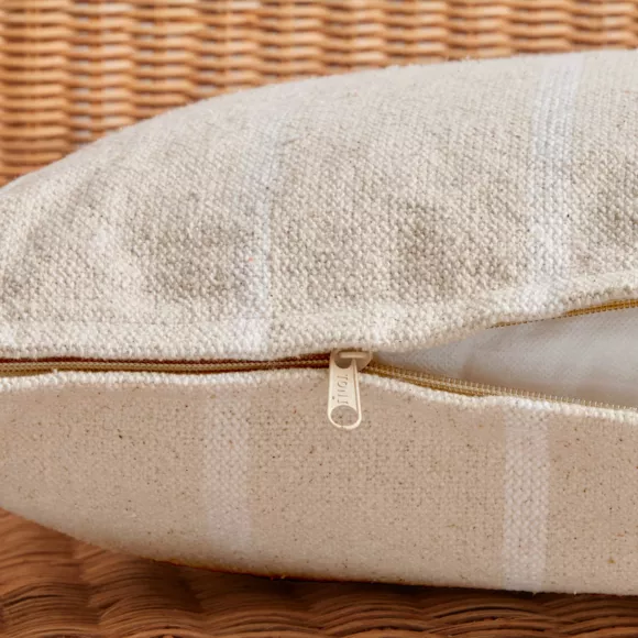 Coussin extérieur carré toile de coton (50 x 50 cm) Ocealys Blanc