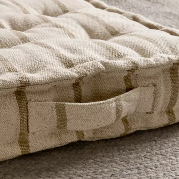 Cojín de suelo exterior de tela de algodón (45 x 45 cm) Ocealys Beige
