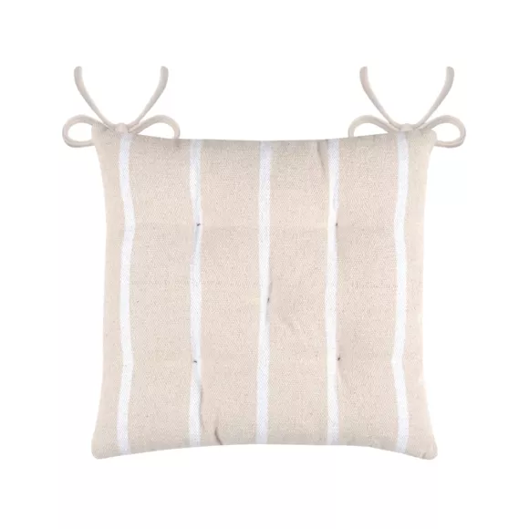 Cojín de silla exterior de tela de algodón (40 x 40 cm) Ocealys Blanco