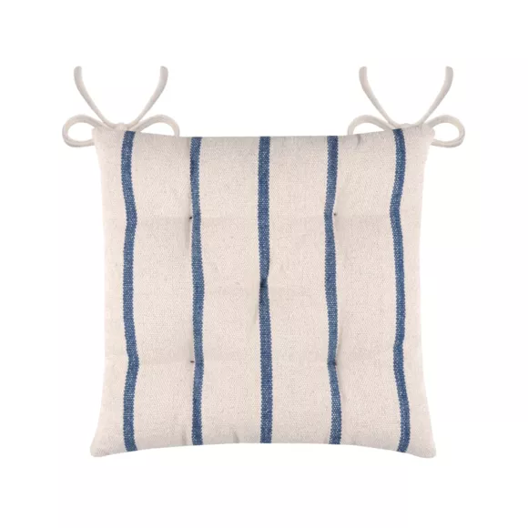 Cojín de silla exterior de tela de algodón (40 x 40 cm) Ocealys Azul marino