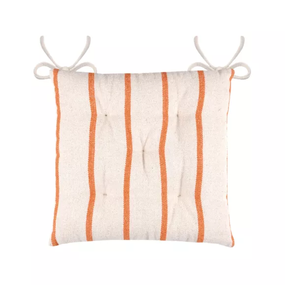 Coussin de chaise extérieur toile de coton (40 x 40 cm) Ocealys Corail
