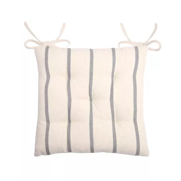 Cojín de silla exterior de tela de algodón (40 x 40 cm) Ocealys Gris antracita