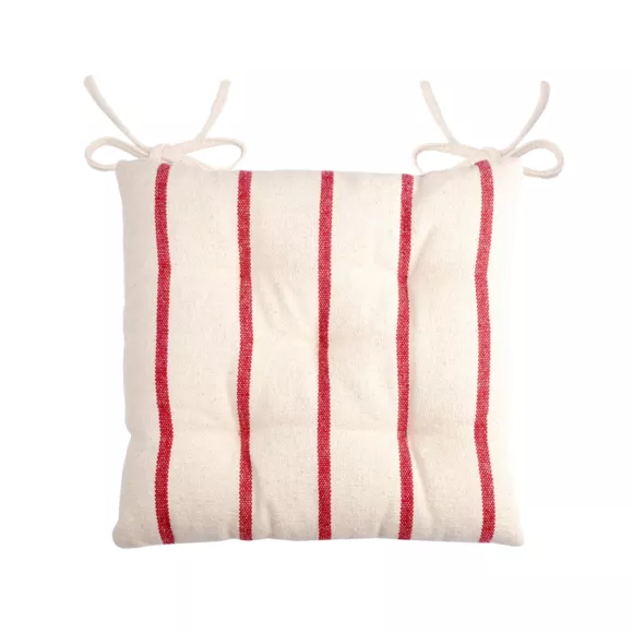 Cojín de silla exterior de tela de algodón (40 x 40 cm) Ocealys Rojo