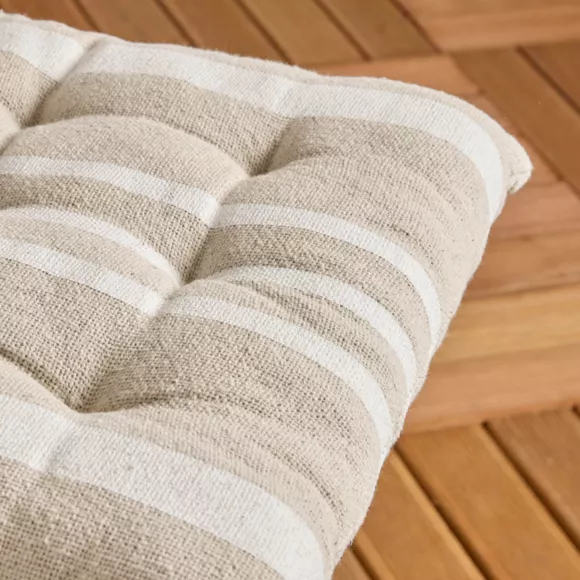 Coussin de chaise extérieur carré (38 x 38 cm) Nautica Ecru