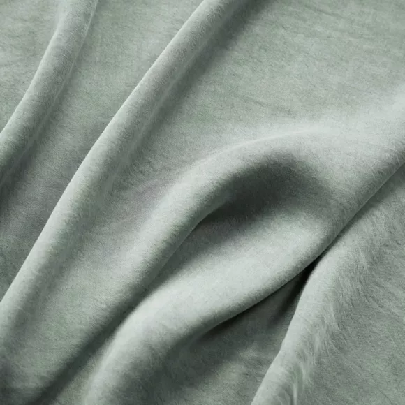 Rideau lyocell Tencel™ ajustable (140 x max 270 cm) Olivia Vert eucalyptus
