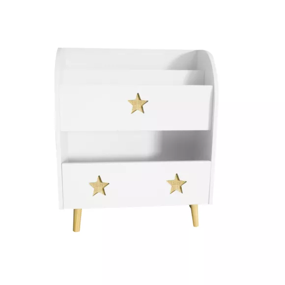 Bibliothèque enfant bois (H72 cm) Stars Blanche
