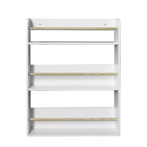 Estante mural infantil de madera de 3 niveles (H80 cm) Zoa Blanco
