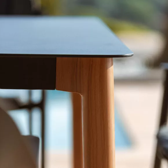 Rechthoekige tuintafel van aluminium 10 zitplaatsen 1-delig (240 x 120 cm) Monte Carlo Antracietgrijs